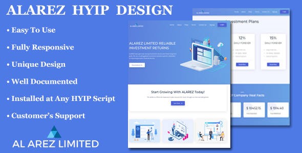 ALAREZ - HYIP Website Template