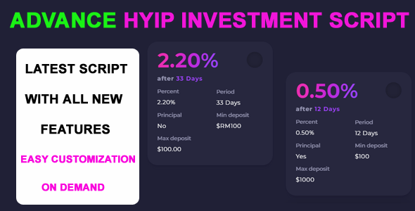 Hyip Script - high yield investment platform