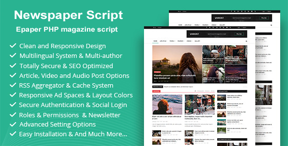 Epaper PHP Script & Newspaper Magazine Script – 
