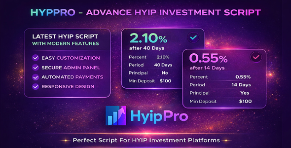 HyipPro -  Professional Hyip Investment Software a