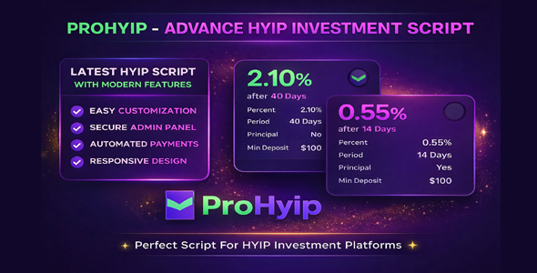 ProHyip -  Professional Hyip investment software