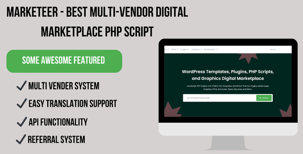 Marketeer - Best Multi-Vendor Digital Marketplace 